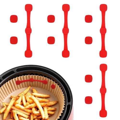 12 Pcs Magnete für Airfryer Backpapier,BPA-frei Zubehör für Heißluftfritteuse Verhindert Verrutschen & Verbrennen Kompat...