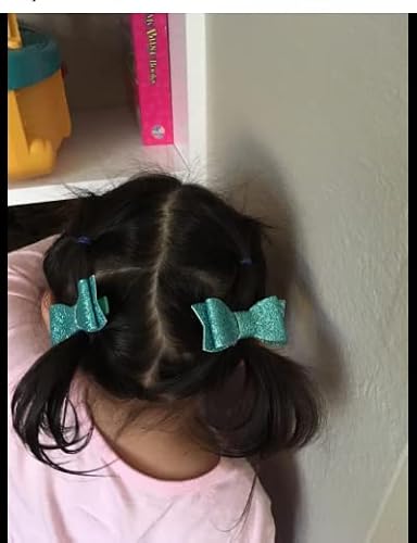 30PCS 2.75'' Baby Girls Pigtail Bows Sparkly Sequin Glitter Hair Bows With Alligator Clips Hair Barrettes Accessory for Girls Toddlers Kids Teens