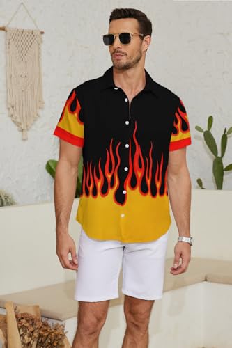 Men's Hawaiian Shirts Button Down Shirt2