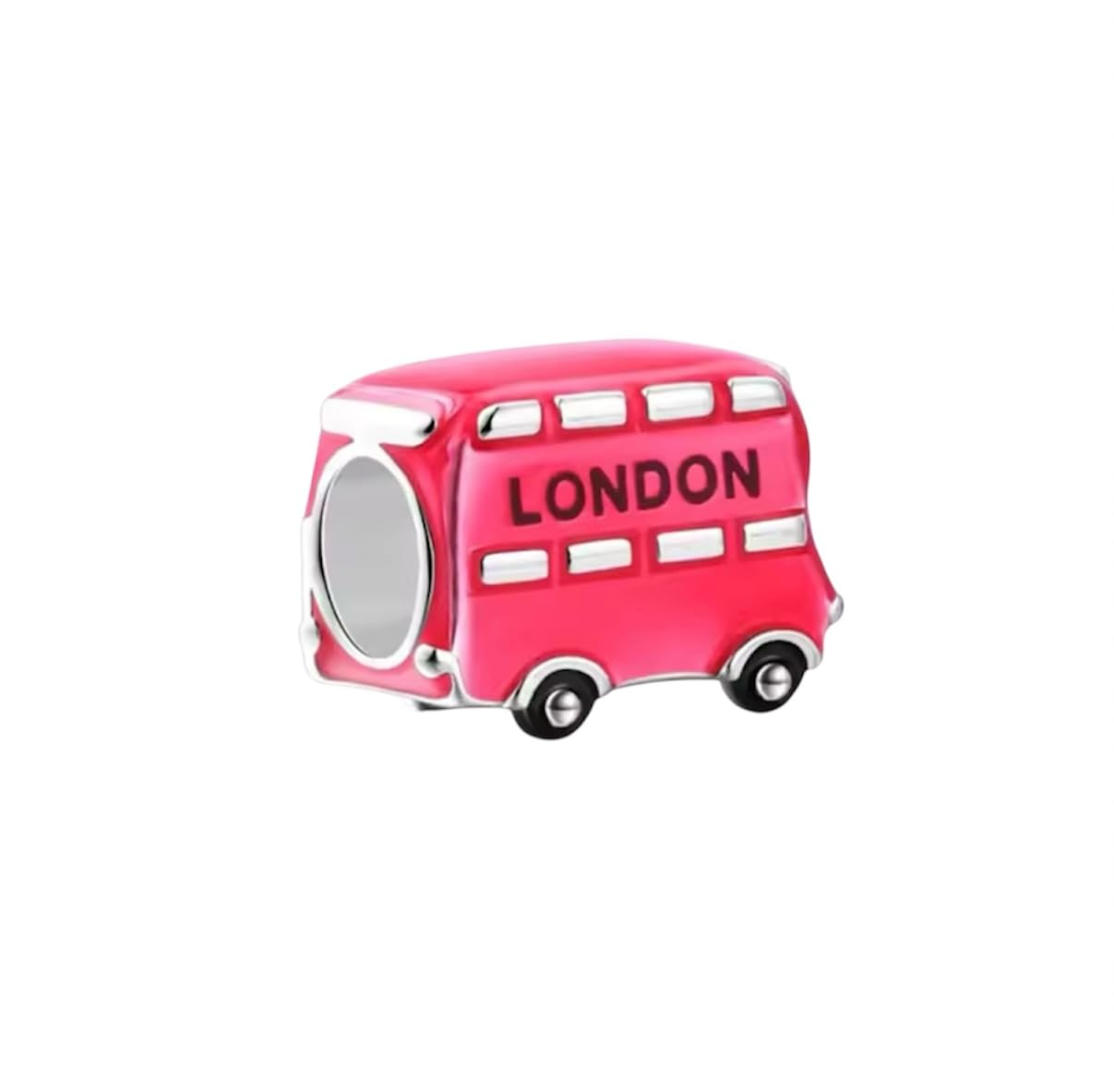 Abalorio autobús de Londres de plata de ley 925 compatible con abalorios Pandora 2