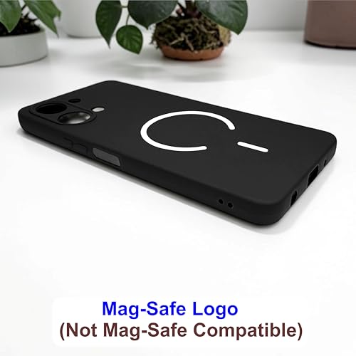 Image of SBMS Silicone Back Cover Case for Vivo Y21 5G / Vivo Y11 5G | Soft Micro-Fibre Lining Inside | Magsafe Print On Back Side Camera Protection Bump | Shockproof Case Vivo Y21 5G 2026 (Black)