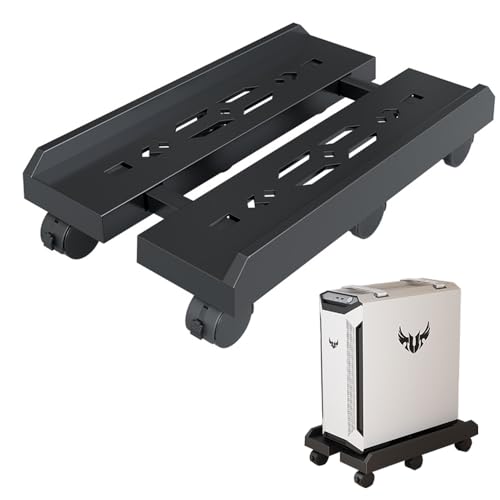 Support ventilé pour unité centrale ajustable avec chariot PC à 6 roues