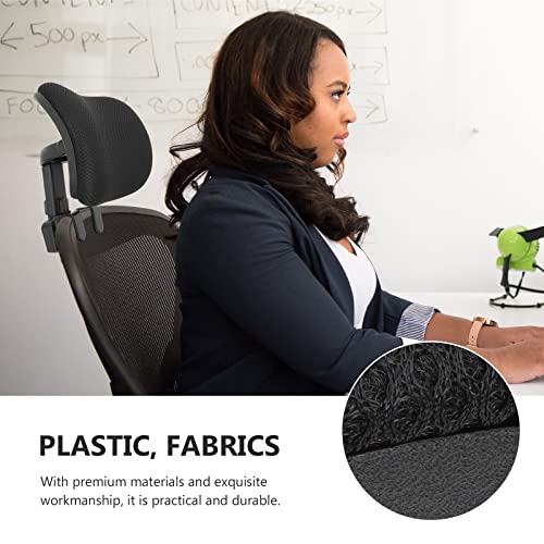 Tofficu Office Chair Headrest Attachment Head Support Cushion Upholstered Adjustable Height Angle For Ergonomic Executive Chair，2.6Cm Fixing Clip Backrest Thickness 2-2.4Cm，Not Suitable For Soft Chair #TOP7