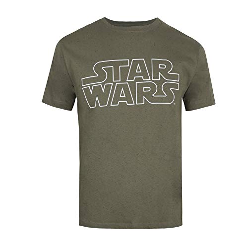 Star Wars Basic Logo Camiseta, Verde (Khaki NEP Khaki), XX-Large para Hombre