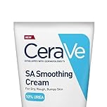 CeraVe SA Smoothing Cream Tube With Salicylic Acid, 10% Urea & 3 Essential Ceramides, Gentle Exfoliating Body Cream for Dry Rough Bumpy Skin, Fast-Absorbing, Dermatologist Developed, 177ml