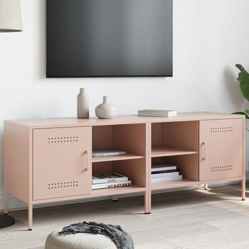 ShGaxin TV-möbler 2 stycken rosa stål 68 x 39 x 50,5 cm, TV-bord, TV-skåp, TV-bord, vardagsrumsmöbler, TV-bord, vardagsrumsbord, TV-bord - 842997