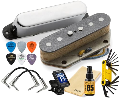 Tonebird Seymour Duncan Brad Paisley La Brea Tele シングルコイル Tスタイルピックアップセット トーンバードツール、パッチケーブル、ポリッシュ、ピック、トゥルーチューナーバンドル 11201-08