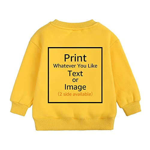 MYGBCPJS Toddler Boys Girls Custom Personalized Hoodie Sweatshirt Long Sleeve Kids Active Tops Add Image Text2