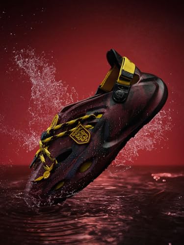 Image of The Souled Store Hydros: Men Clogs | Lightweight EVA Slip-on Sandals for Men with Adjustable Velcro Strap, Removable Laces & Detachable Naruto Silicone Charms