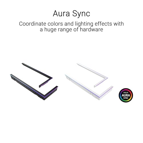 ASUS TUF Iluminação ARGB para GT502 Horizon Series (Branco) - Moldura ARGB de Borda Externa 2X, Iluminação Vibrante, Design Magnético, Aura Sync - Imagem 5