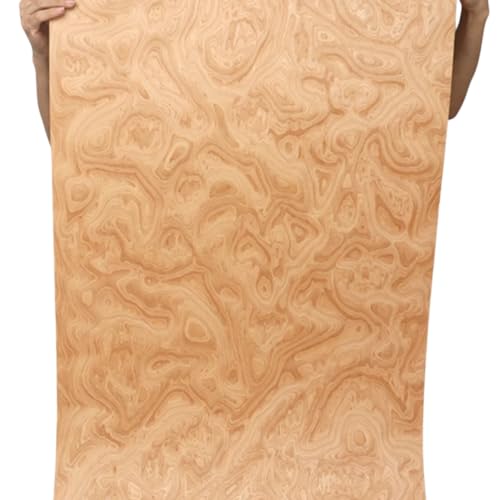 Technology Wood Veneer Sheets - Elm Wood with Cloud Pattern - 0.3mm Thick, 2.5x0.58M - Enhance Furniture, DIY, Guitars, Walls, & Car Interiors