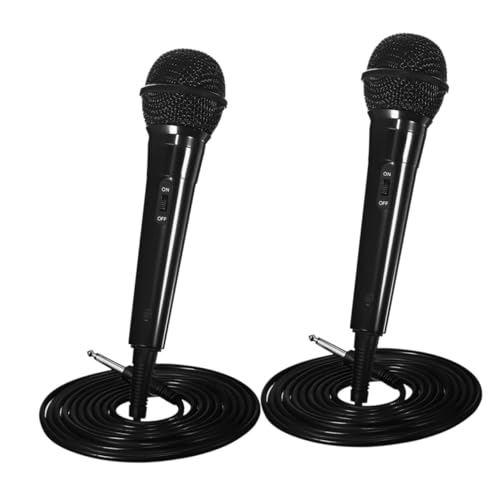 ifundom 2pcs Wired Handheld Microphone Dynamic Vocal Mic for Karaoke Singing Recording Compatible with Phones Speakers Amplifiers Lightweight and Portable for Home Use
