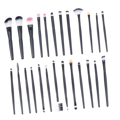 PACKOVE 25 Piezas juego de brochas de maquillaje base de maquillaje Set de pinceles de maquillaje brocha maquillaje brocha de maquillaje facial herramientas de maquillaje facial Black