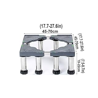 Carrello per mobili regolabile per lavatrici e frigoriferi, base 45-70 cm di larghezza, supporto a prova di umidità per lavatrici, asciugatrici, lavastoviglie e congelatori