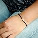 Ganbatte 3mm Natural Gemstone Beads Bracelet with Freshwater Pearl, Stainless Steel Clasp, Handmade Dainty Jewelry for Women (Black Spinel, 7+1 inches)