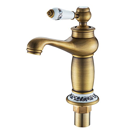 Robinet de lavabo de luxe en cuivre rose de style européen classique pour décoration élégante
