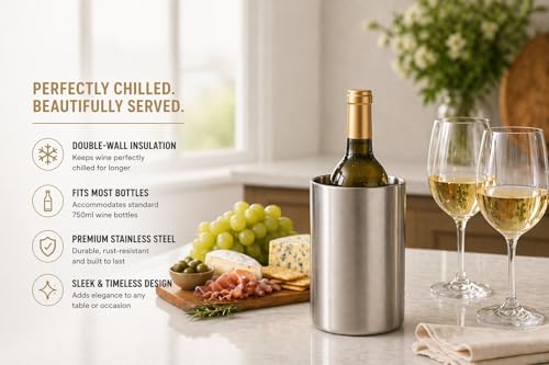 Refroidisseur de vin en acier inoxydable au design épuré et moderne - 2