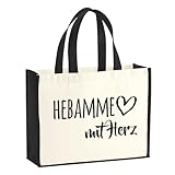 huuraa Jutetasche Hebamme mit Herz huuraa Jutetasche Hebamme mit Herz
