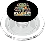 Its A Good Day to Read A Book Funny Frog Books Lover Reading PopSockets PopGrip for MagSafe