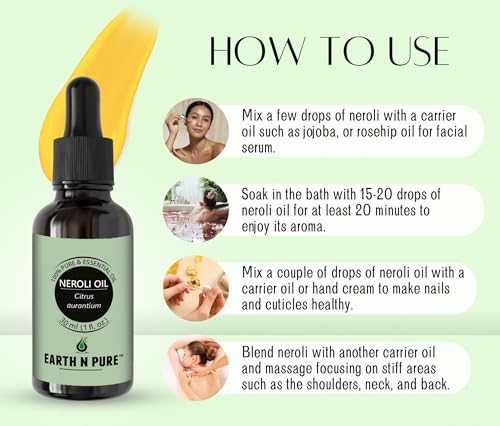 Image of Earth N Pure Neroli Essential Oil Natural and Therapeutic Grade 50 ml