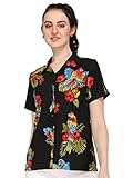 ALVISH Womens Hawaiian Shirt Aloha Beach Top Blouse Casual Funny Summer Shirts