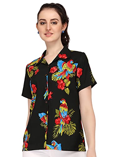 ALVISH Womens Hawaiian Shirt Aloha Beach Top Blouse Casual Funny Summer Shirts