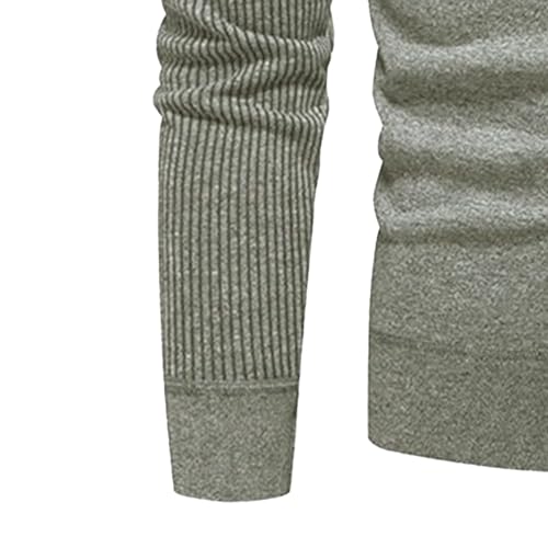 Men's Faux Two Piece Lapel Pullover Striped Cable Knitted Shirt Sweater Slim Fit Lightweight Soft Sweatshirts2