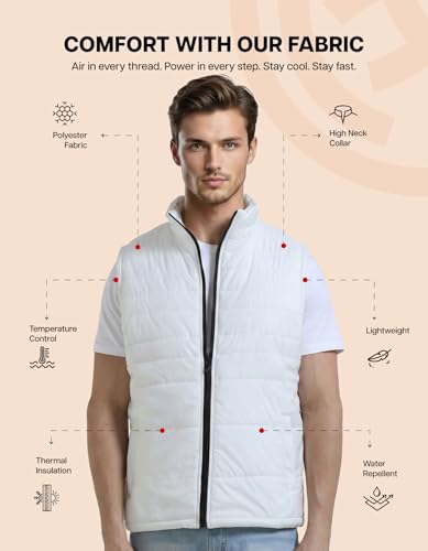 Image of Scott International Winter Puffer Jacket | Sleeveless Water Repellent Quilted Padded | Lightweight Winter Wear | Mens Jacket | Men's Polyester Sleeveless with Pocket | Jackets for Men Stylish