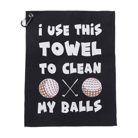 FUIPVGI Funny Golf Towel for Clean Golf Balls Cover