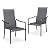 VICLLAX Stackable Patio Chair Set of 2, Lawn Chairs with High Back, Outdoor Dining Chairs for Outside, Poolside and Garden, Dark Grey