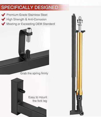 Image of TFSC 01 Fork Spring Compressor Tool, Powder Coated, Replace Front Fork Seals and Oil Seals on Most Current Sport Bikes and Road Racers etc