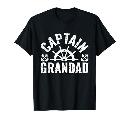 Captain Grandad Boat Owner Lake Boating Father's Day T-Shirt