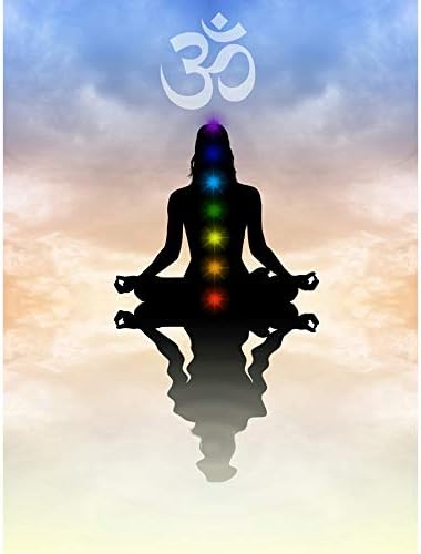 Doppelganger33 LTD Painting Buddhist Lotus Chakras Peace Symbol Art Large Art Print Poster Wall Decor 18x24 inch