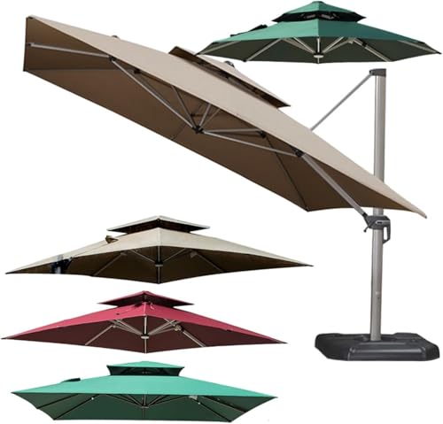 Toldo de repuesto para patio y playa lona impermeable caqui para parasol de jardin cuadrado 8