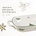 Spode Christmas Tree Oval Breadbasket, 14 Inch x 7.5 Inch Handled Bowl for Fruit, Bread, Cookies - Porcelain Gift, Holiday Serveware & Oven to Table Dish, Dishwasher Safe Tableware