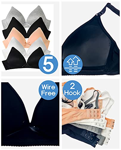 B2BODY Big Girls Bras for Teen Girl Wireless Molded Padded Juniors A Cup Bra Multi Pack2
