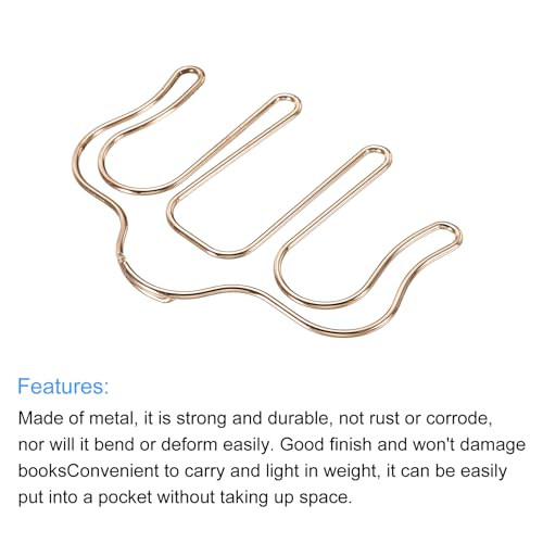 PATIKIL Metal Music Book Clip and Page Holder for Sheet Music Stands Piano Sheet Music Holders Music Book Holder Rose Gold 3.7 x 2.7 Inch Pack of 1 - Image 3