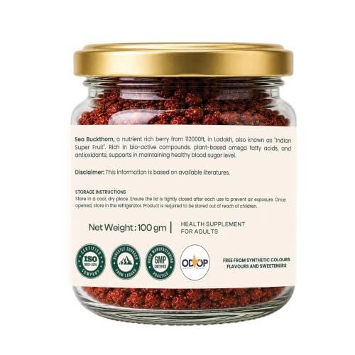 Image of The 5AM Club Sea Buckthorn Berry 100g | Premium Nubra Himalayan Berry