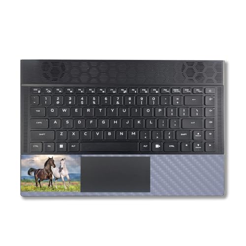 Image of MightySkins Carbon Fiber Skin Compatible With Alienware X14 R2 (2023) Full Wrap Kit - Horse Contrast | Protective Durable Textured Carbon Fiber Finish | Easy To Apply & Change Styles | Made in the USA
