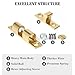 Alise Double Roller Catch Cabinet Latches,Adjustable Double Ball Tension Roller Catch Latch Brass Cabinet Door Latch,47mm Solid Brass Cabinet Latches and Catches,4 Pcs
