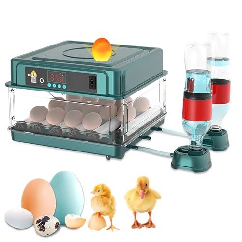 Brutautomat Vollautomatisch, Inkubator 12-16 Eier, mit Automatischem Wenden der Eier, Automatischer Befeuchtung, Brutmaschine Vollautomatisch mit Feuchtigkeitsanzeige, für Hühnereier Wachtel Enteneier