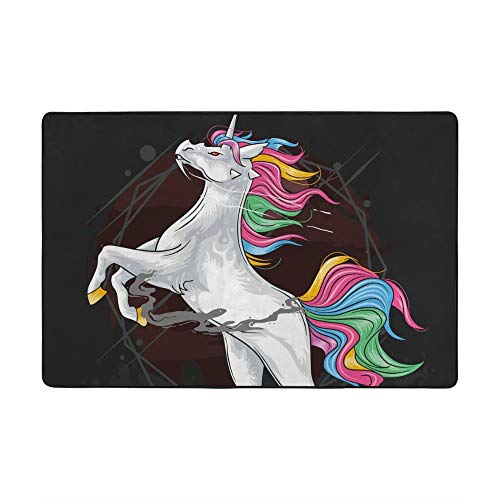 Tapis licorne beau cheval debout grand tapis de salon Ruchen