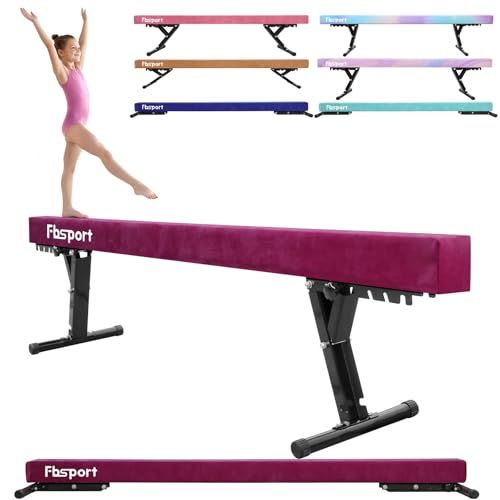 FBSPORT schwebebalken für zuhause schwebebalken höhenverstellbar Kinder,244CM Gymnastik Balance Beam Gym Trainingsgeräte Balken turnbalken 5 Höhen Einstellbare