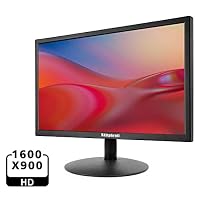 SKitphrati 20 Zoll Business Computer Monitor 1600x900 PC Monitor mit HDMI und VGA, 75 Hz, 250 nits, 16:9, Neigbar, VESA 75x75, PC Bildschirm, Schwarz – Ansicht 3