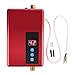 Lecxin Chauffe-Eau électrique sans réservoir, 220V 5.5KW Mini Chauffe-Eau électrique instantané Douche sans réservoir Système d'eau Chaude Cuisine Mini Chauffe-Eau électrique instantané(Rouge)
