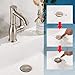REGALMIX Bathroom Sink Drain, Vessel Sink Pop Up Drain,Built-in Anti-Clogging Strainer, Sink Drain Assembly Without Overflow Brushed Nickel,(1-1/2