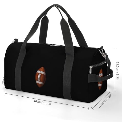 Football Gym Bag Travel Duffel Bag Sports Tote Bag Workout Bag Weekender Bag for Women Men2