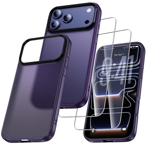 UniqueMe für iPhone 17 Hülle - Handyhülle für iPhone 17 Case,Rundumschutz Schutzhülle Cover, 1 Handyhülle & 2 Schutzfolie - Transparent