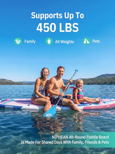Image of Niphean Inflatable Stand Up Paddle Board with SUP Accessories, Anti-Slip EVA Deck, 10'6'' Inflatable Paddle Boards for Adults & Youth of All Skill Levels