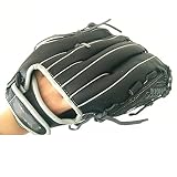 BANGHA Baseball Handschuhe 13-Zoll-Baseballhandschuh Echtes Leder für Mann-Sportler für Linke Hand-Battinghandschuhe Schwarz Baseball Glove (Size : 13INCH)